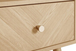1 Drawer Oak Brown Wooden Bedside Birlea Herringford - thumbnail 6