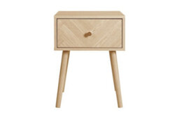 1 Drawer Oak Brown Wooden Bedside Birlea Herringford - thumbnail 9