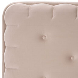 Wyld And Coco 3Ft Beige Velvet Upholstered Bed With Tufted Headboard, Single - W98 X L209 X H92Cm - thumbnail 7