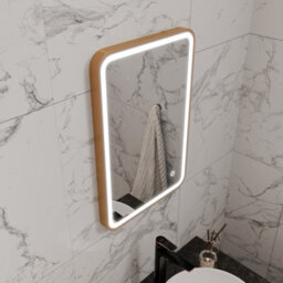 Harper & Harlow 400X600 Vela Brushed Copper Led Illuminated Bathroom Mirror - thumbnail 7