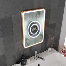 Harper & Harlow 400X600 Vela Brushed Copper Led Illuminated Bathroom Mirror - thumbnail 2