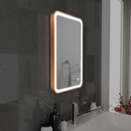 Harper & Harlow 400X600 Vela Brushed Copper Led Illuminated Bathroom Mirror - thumbnail 3