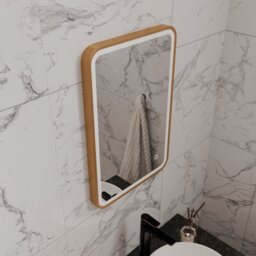 Harper & Harlow 400X600 Vela Brushed Copper Led Illuminated Bathroom Mirror - thumbnail 8