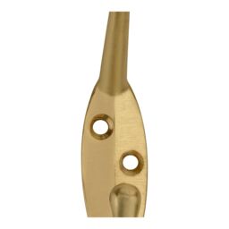 GoodHome Brushed Brass Effect Zinc Alloy Wall-Mounted Hat & Coat Hook (H)37.9mm (D)46mm - thumbnail 5
