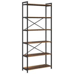 Berkfield Bookcase Old Wood 80 X 30 X 188 Cm Engineered Wood - thumbnail 2