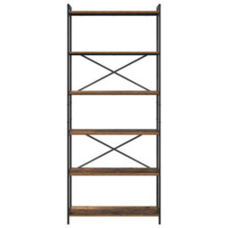 Berkfield Bookcase Old Wood 80 X 30 X 188 Cm Engineered Wood - thumbnail 5