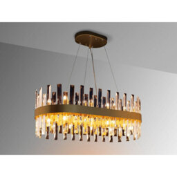 Luminosa Lighting Luminosa Grace 20 Light Pendant Ceiling Light Brushed Gold, Transparent, G9 - Uk Stock - thumbnail 3