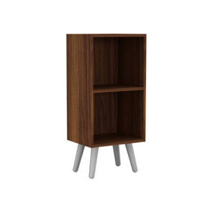 Urbn-Living Urbnliving 53Cm Height2 Tier Teak Wooden Storage Cube Bookcase Scandinavian Style White Legs - image 1