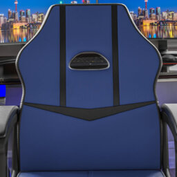 Lassic Vida Designs Comet Blue & Black Racing Gaming Chair Ukfr High Back Adjustable Height - thumbnail 3