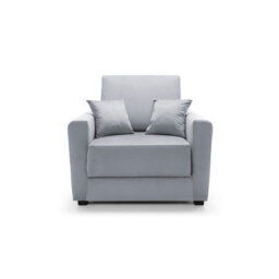 Abakus Direct Olly Velvet Single Sofa Bed In Light Grey