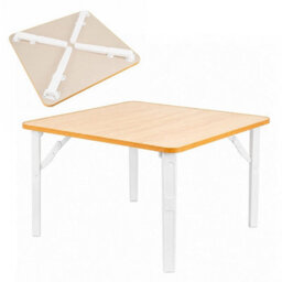 Natural Wood Finish Compact Folding Table For Home & Office - thumbnail 1