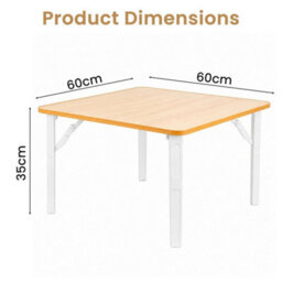 Natural Wood Finish Compact Folding Table For Home & Office - thumbnail 2