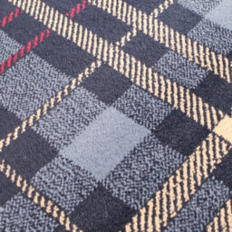 Tartan Blue Chequered Tartan Easy To Clean Rug For Dining Room -67 X 230Cm (Runner) - thumbnail 2