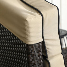 Outsunny Garden Recliner W/ Cushion, Reclining Rattan Chair, Khaki/brown - thumbnail 9