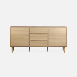Sweeek - 160Cm Wooden-Effect Sideboard Mika Natural 160X40X74 Cm - thumbnail 1