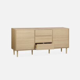 Sweeek - 160Cm Wooden-Effect Sideboard Mika Natural 160X40X74 Cm - thumbnail 4