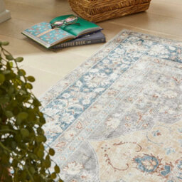 Concept Looms Liberty Gold Washable Rug 160X230 Cm - Soft Velvet Feel, Low Pile 4mm, Durable Polyester, Machine Woven - thumbnail 7