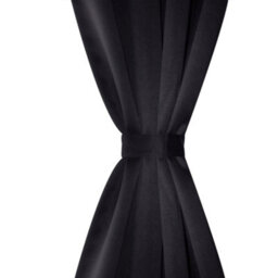 Walplus 2 Pcs Black Blackout Curtains With Metal Rings 135 X 245 Cm - thumbnail 3