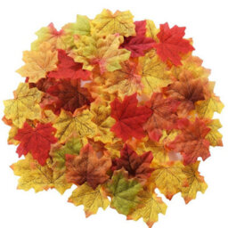 100 Best Artificial Loose Mixed Autumn Halloween Maple Leaves For Crafts Decoration - thumbnail 1