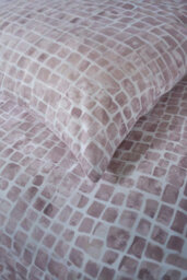 The Lyndon Company Tulle 100% Cotton Pink Duvet Cover Set Extra Soft Stone-Effect Bedding With Piped Edge - thumbnail 5