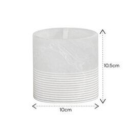 Showerdrape Bianco Frost Onyx White Striped 5 Piece Bathroom Accessory Set - thumbnail 9