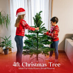 Klass Home Collection 4Ft Christmas Tree 400 Tips Lush Xmas Tree, Premium Pvc Realistic Artificial Christmas Tree With Metal Stand - thumbnail 5