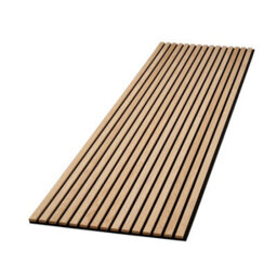 Wvh Acupanel Contemporary Natural Oak Slat Acoustic Wood Wall Panel, Premium, Black Felt Backing, 120Cm X 60Cm - thumbnail 4