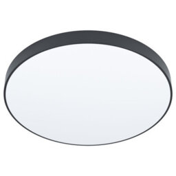Stylish Black Flush Ceiling Light With White Plastic Shade And 24W Led Bulb Included - thumbnail 1
