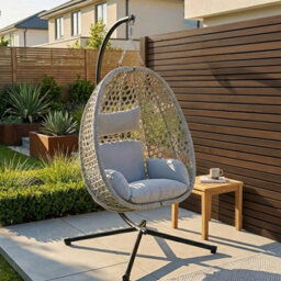 Garden Greatness Cairo Contemporary Woven Hanging Egg Chair - thumbnail 1