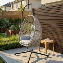 Garden Greatness Cairo Contemporary Woven Hanging Egg Chair - thumbnail 2