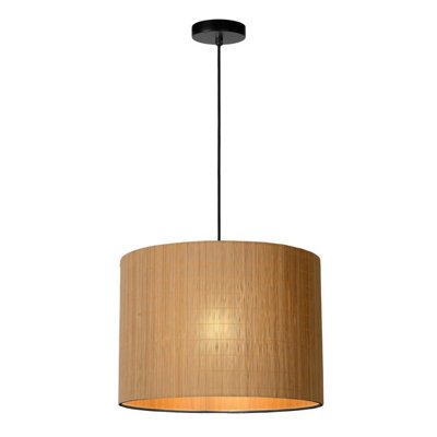 Lucide Magius Scandinavian Pendant Light 42Cm - 1Xe27 - Light Wood - image 1