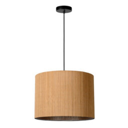 Lucide Magius Scandinavian Pendant Light 42Cm - 1Xe27 - Light Wood - thumbnail 3
