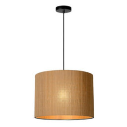 Lucide Magius Scandinavian Pendant Light 42Cm - 1Xe27 - Light Wood - thumbnail 1