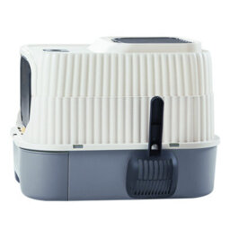 Darphe Grey Double-Door Detachable Cat Litter Box, 37Cm W X 49Cm D - thumbnail 2