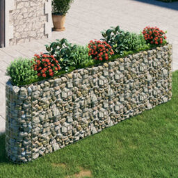 Berkfield Gabion Raised Bed Galvanised Iron 330X50X100 Cm - thumbnail 1
