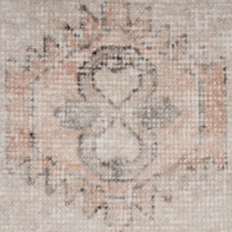 Loomed Vintage Design Cotton Chenille Rug Cream Grey Beige Machine Washable 60Cm X 240Cm - thumbnail 4
