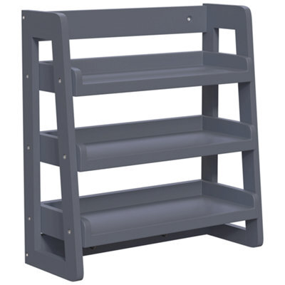 Hayle Matt Grey Wood Rectangular Wall-Mounted Bathroom Shelf (D)20Cm (H)53Cm (L)20Cm - image 1