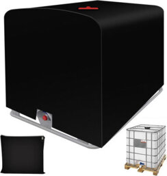 Water Tank Cover, Ibc Cover For 1000L Tank, Dustproof, Uv-Resistant, Rainproof, 420D Containers - thumbnail 1