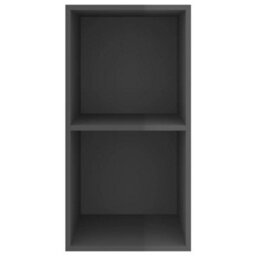 Berkfield Practical Wall-Mounted Tv Cabinet High Gloss Grey 37X37X72 Cm Engineered Wood - thumbnail 4