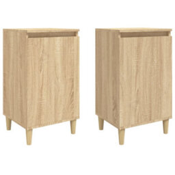 Berkfield Classic Bedside Cabinets 2 Pcs Sonoma Oak 40X35X70 Cm Engineered Wood - thumbnail 1