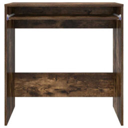 Berkfield Computer Desk Smoked Oak Particle Board Compact Simple - thumbnail 5