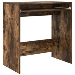 Berkfield Computer Desk Smoked Oak Particle Board Compact Simple - thumbnail 2