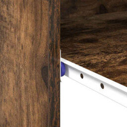 Berkfield Computer Desk Smoked Oak Particle Board Compact Simple - thumbnail 9
