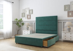 "Comfort Rosa Emerald Plush Divan Bed Base 4 Drawers - 26"" Strutted  5' King" - thumbnail 5