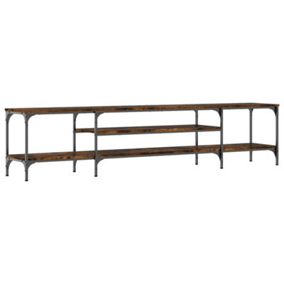 Berkfield Industrial Tv Cabinet Smoked Oak 201X35X45 Cm Engineered Wood&iron - image 1