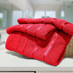 Casabella 4 Pk Bath Sheet Towel Set 80X140 Cm-Luxury 100% Cotton, Highly Absorbent Towel-Extra Large Bath Towels Red - thumbnail 2