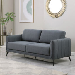 More4Homes Oslo Modern Scandi Style Fabric Living Room 3 Seater Sofa (Dark Grey) - thumbnail 1