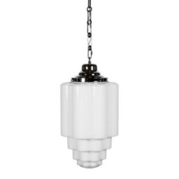 Glasshouse Nickel Art Deco Hallway Pendant Light - Se Home - thumbnail 1