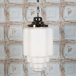 Glasshouse Nickel Art Deco Hallway Pendant Light - Se Home - thumbnail 2