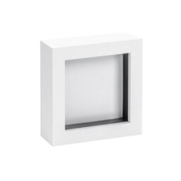 "Nicola Spring 4 X 4"" Photo Frame - White - 3D Photo Frame Picture Frame Box Portrait Display Case (12.5 X 12.5Cm)" - thumbnail 1